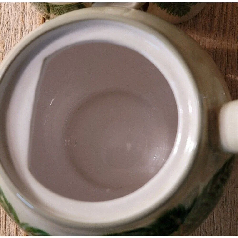Palm Island Teapot and Cups. Palm Island Cream by FLORIDA